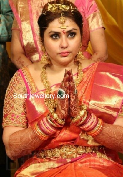 actress namitha wedding jewellery