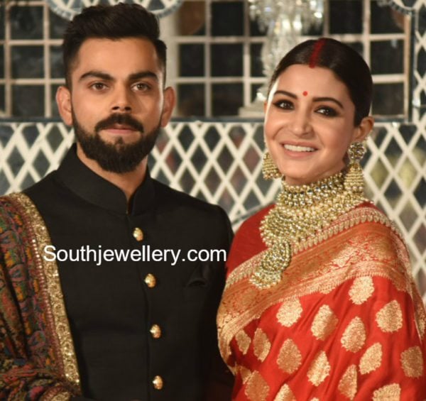 anushka sharma reception jewellery