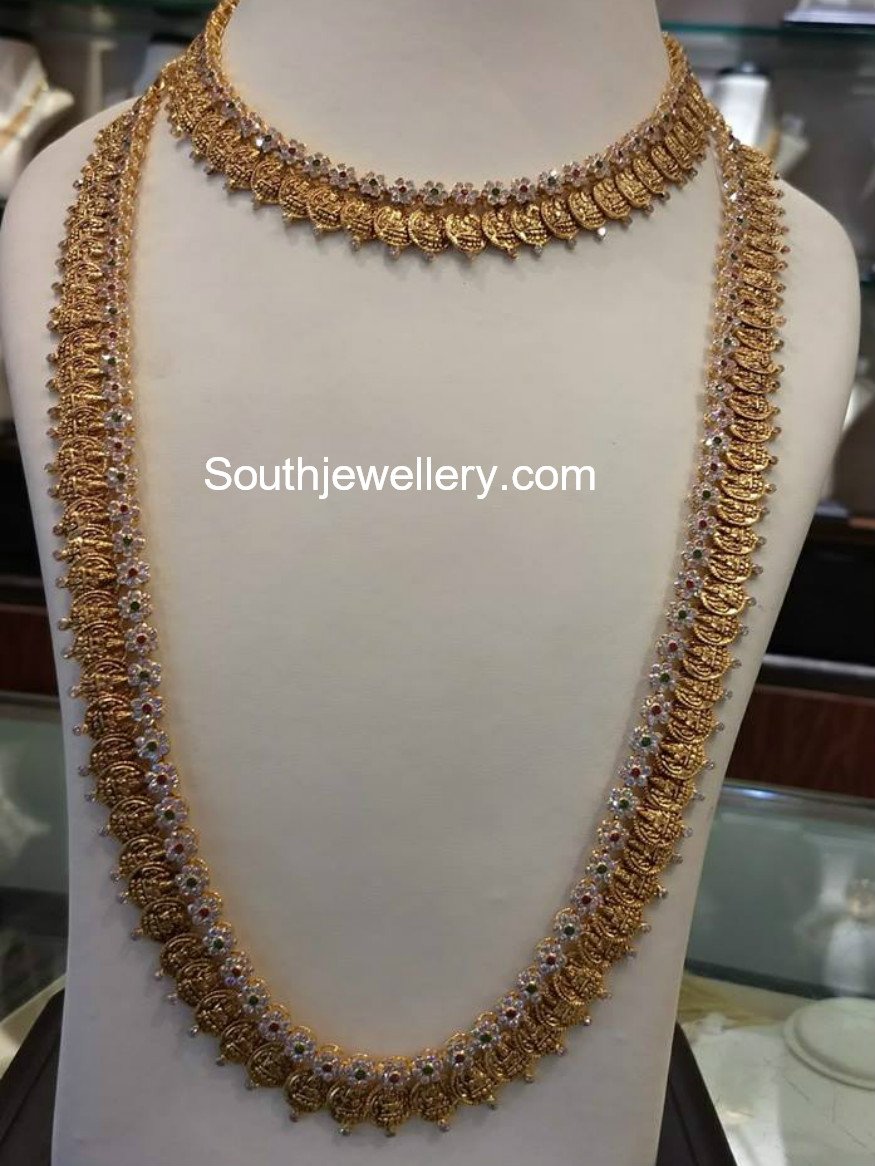 Lakshmi Kasu Necklace and Haram Indian Jewellery Designs