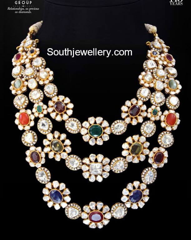 Navratna shop polki necklace