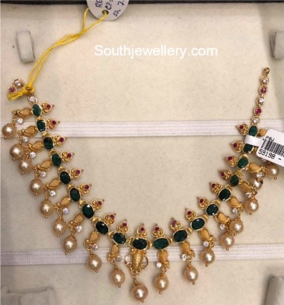 emerald south sea pearls necklace