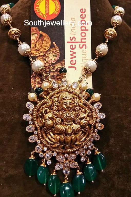 Lakshmi pendant shop with pearl