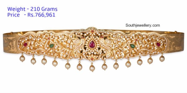 Latest Gold Vaddanam Designs With Weight and Price