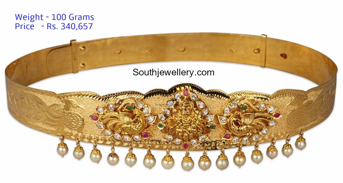 Latest Gold Vaddanam Designs With Weight and Price