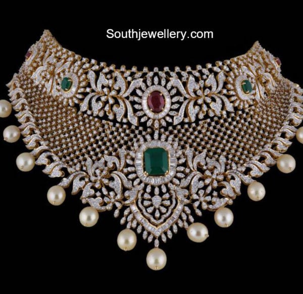 indian bridal diamond choker designs