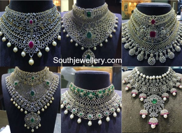 indian diamond choker designs