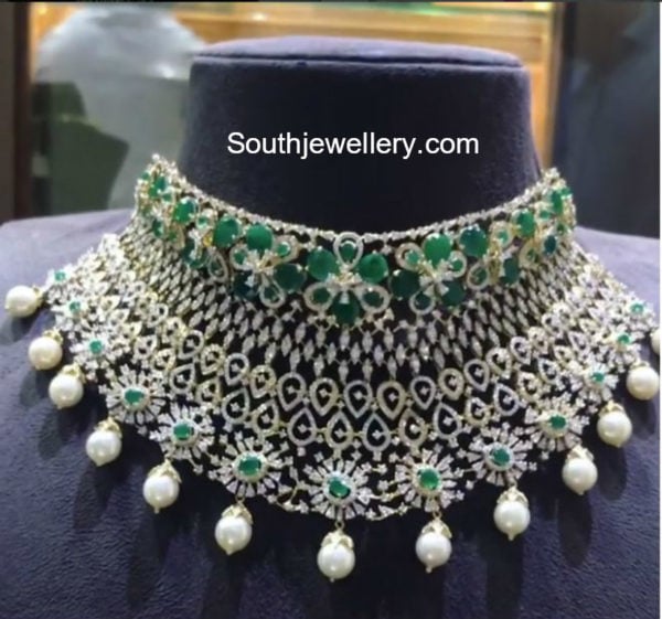 indian bridal diamond choker designs