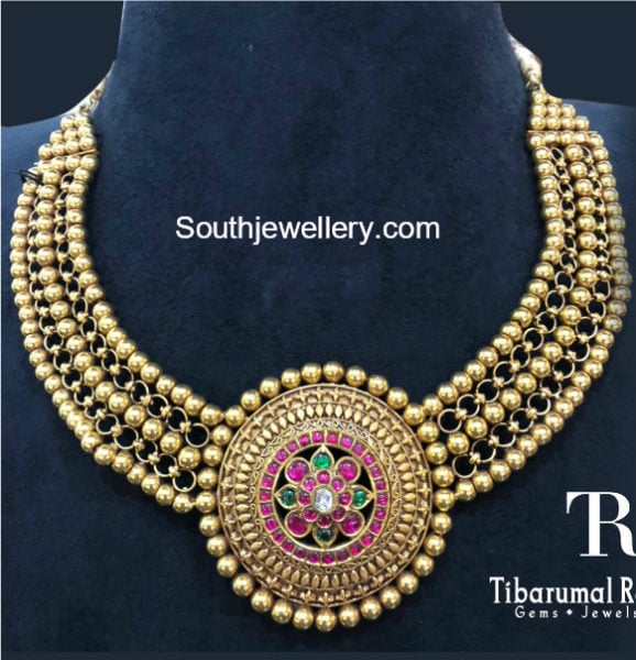 Traditional Gold Necklace Indian Jewellery Designs