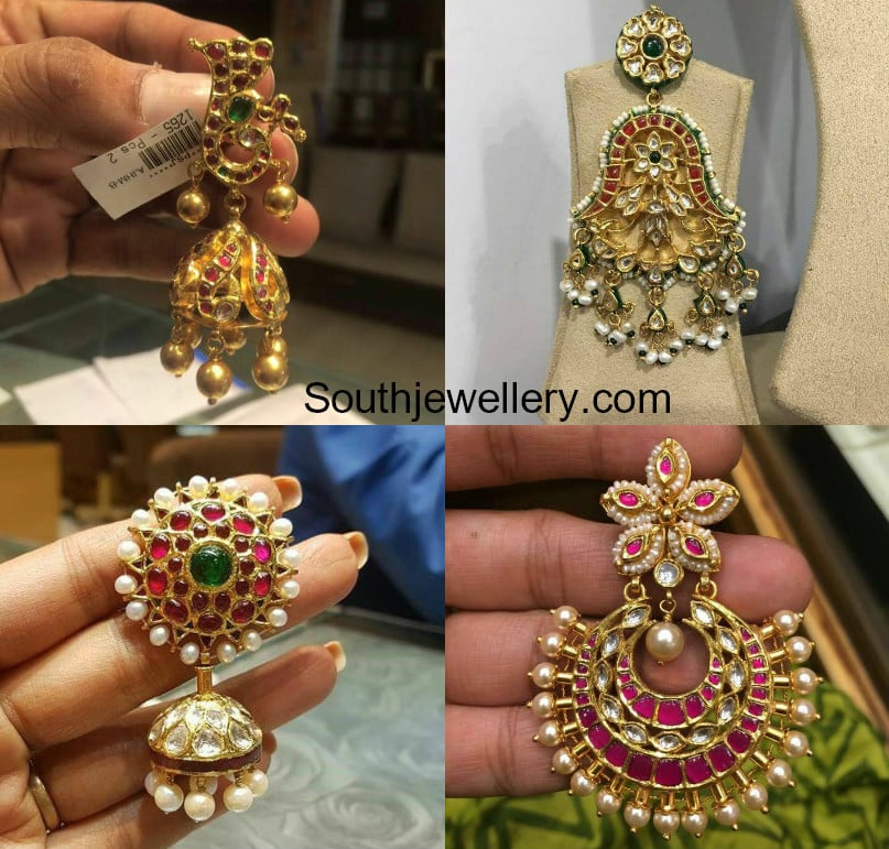 Delightful Gold Earrings Design Antique Temple Nagas Models Trending  Imitation ER22912