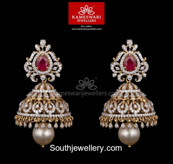 3 in 1 diamond jhumkis 