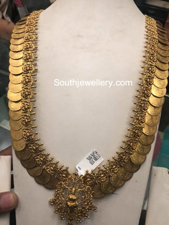 Traditional Lakshmi Kasulaperu Necklace - Indian Jewellery Designs