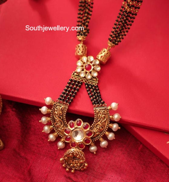 multi strand nallapusalu long chain models with pendants gold nallapusalu long chain designs with price
