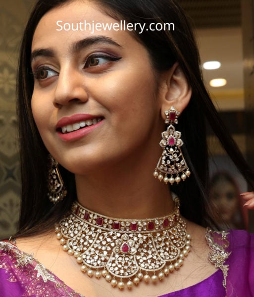 diamond ruby necklace and earrings kalasha fine jewels 