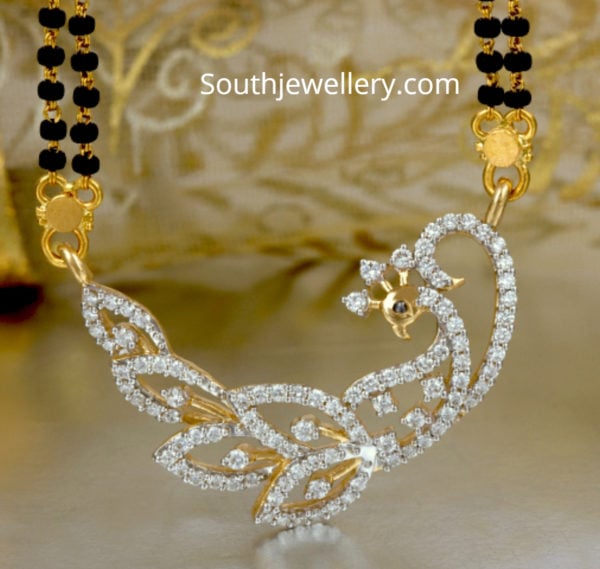 Diamond Pendants For Mangalsutra Chains Indian Jewellery Designs