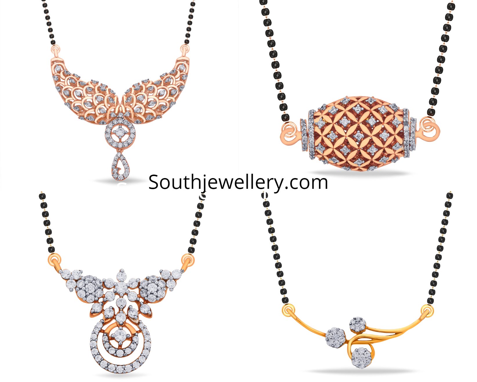 Diamond mangalsutra clearance design 2019