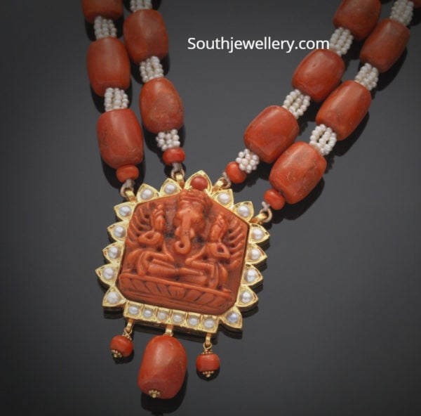 coral beads necklace