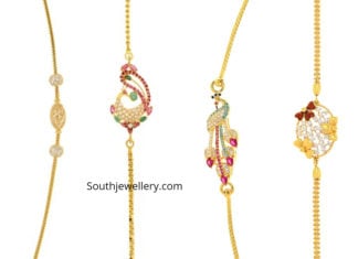 thali chain designs with side pendants 2019