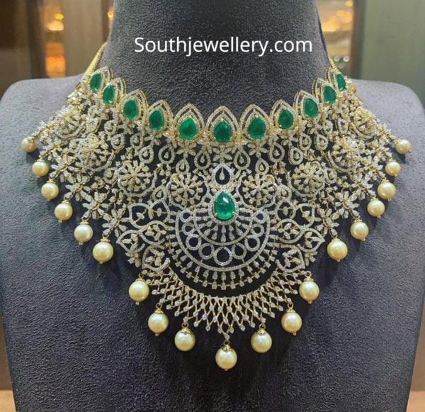 diamond emerald necklace