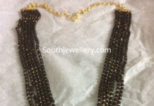 nallapusalu necklace with kundan pendant