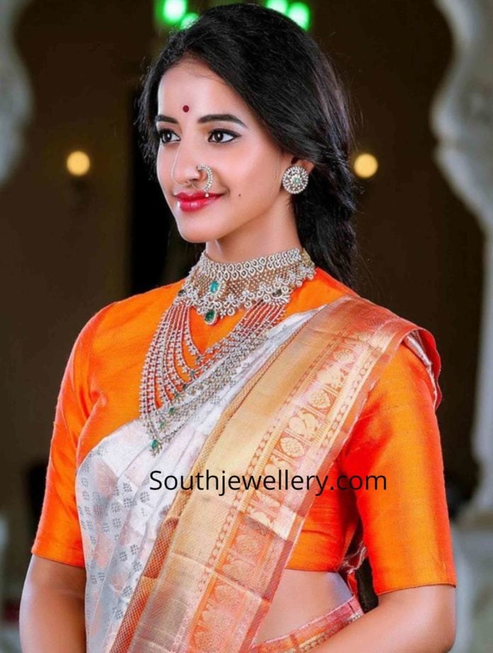 diamond necklace set manjula jewels