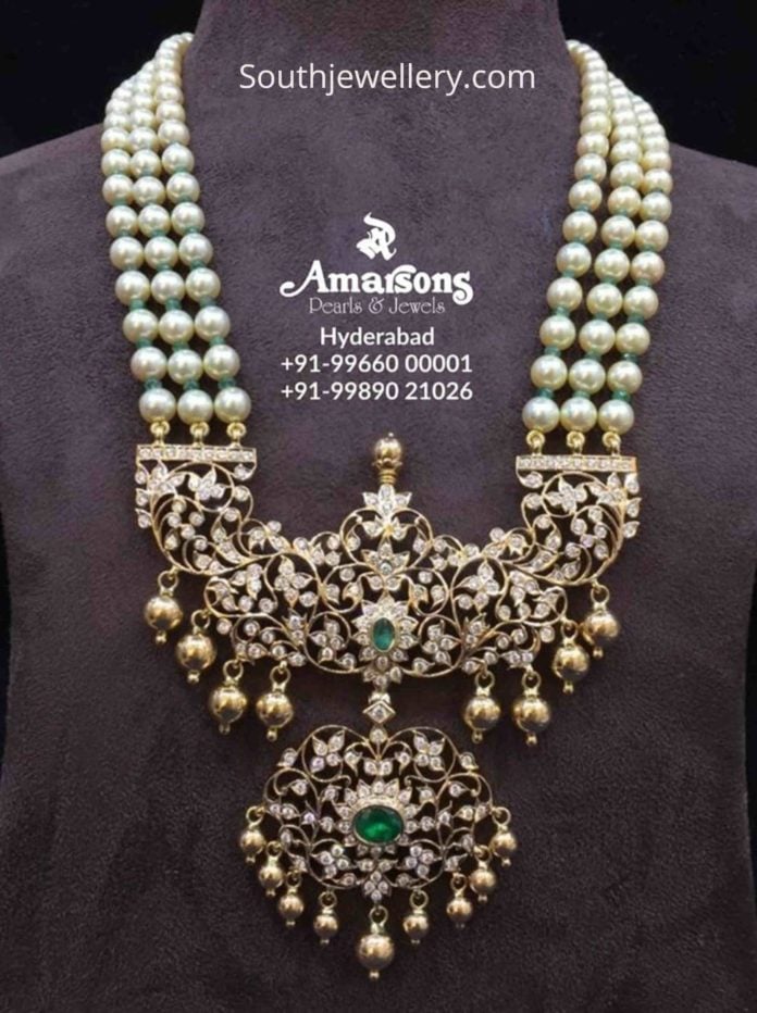 south sea pearl necklace with diamond pendant