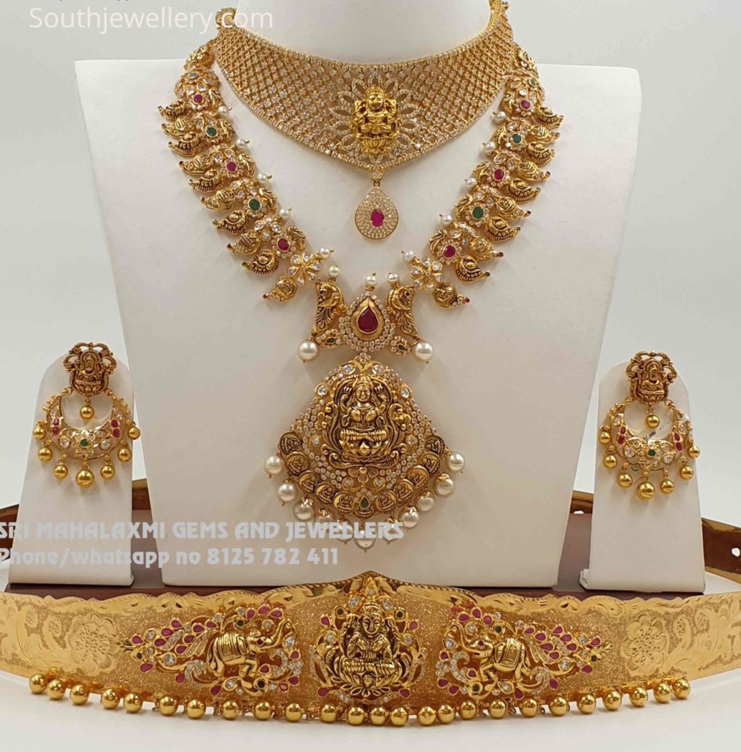 22k Gold Wedding jewellery set - Indian Jewellery Designs