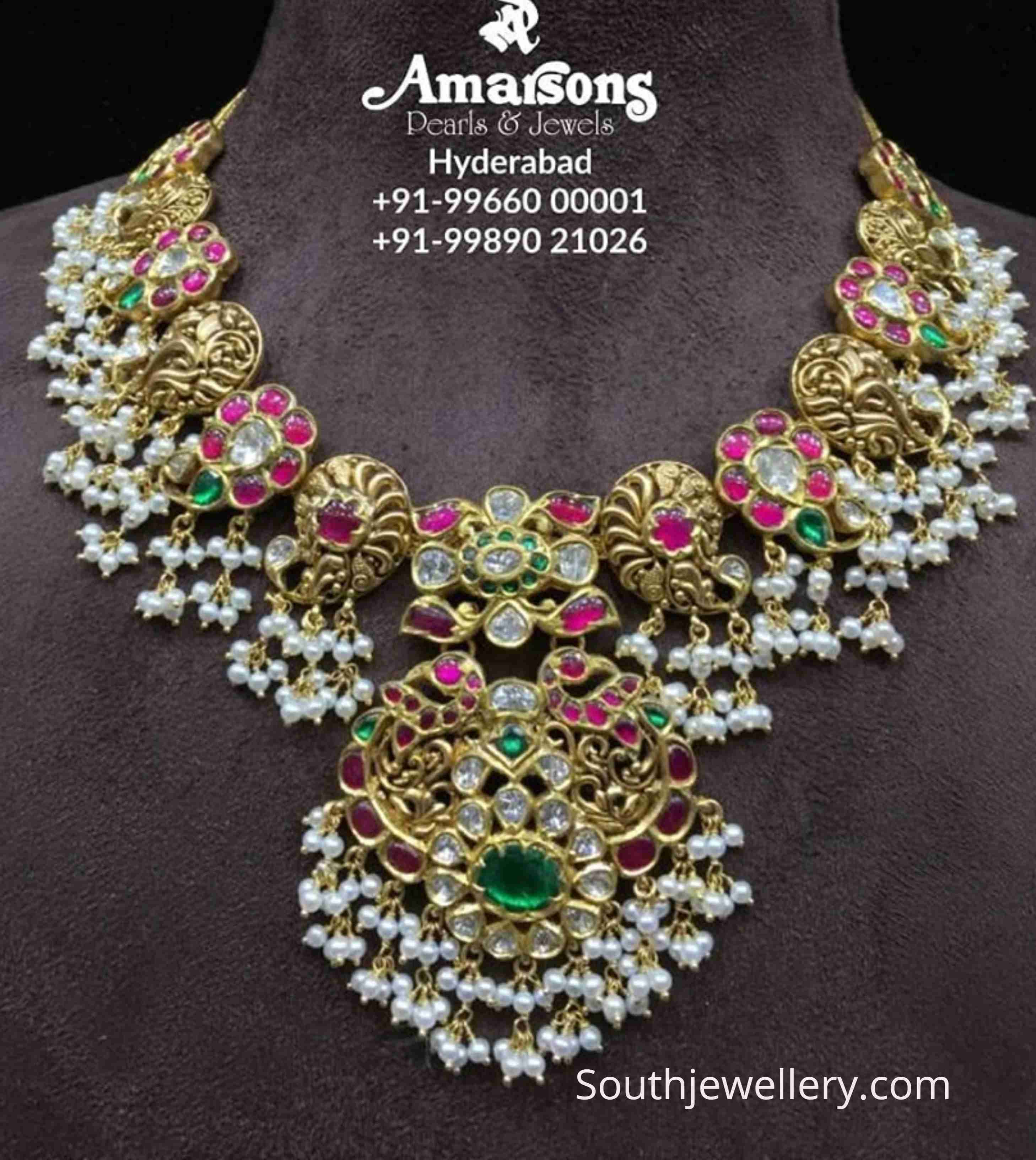 Peacock kundan hotsell jewellery