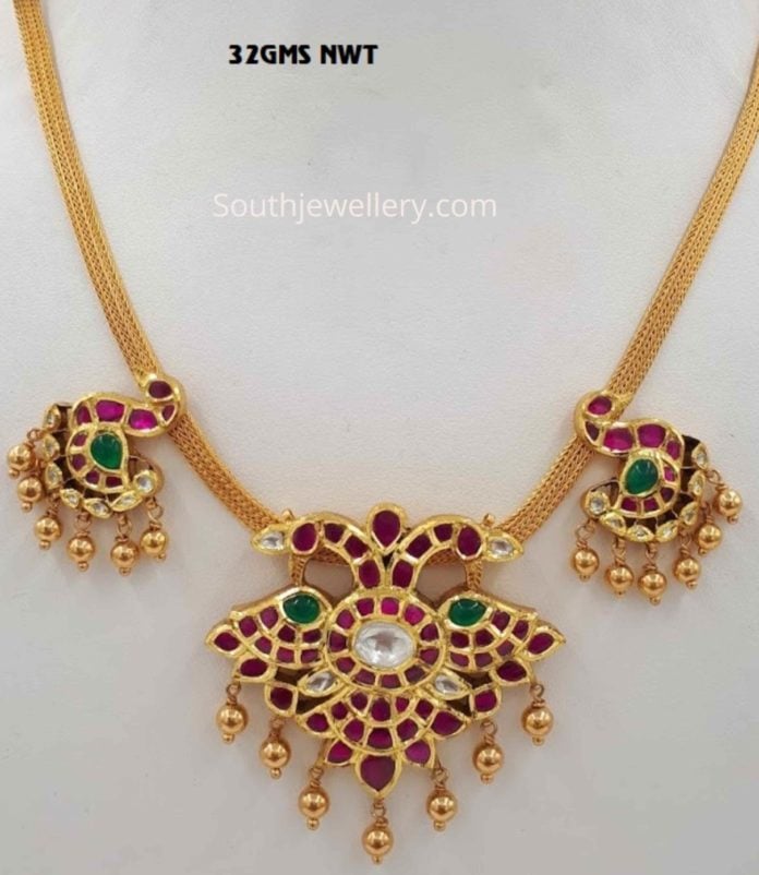 light weight kundan necklace