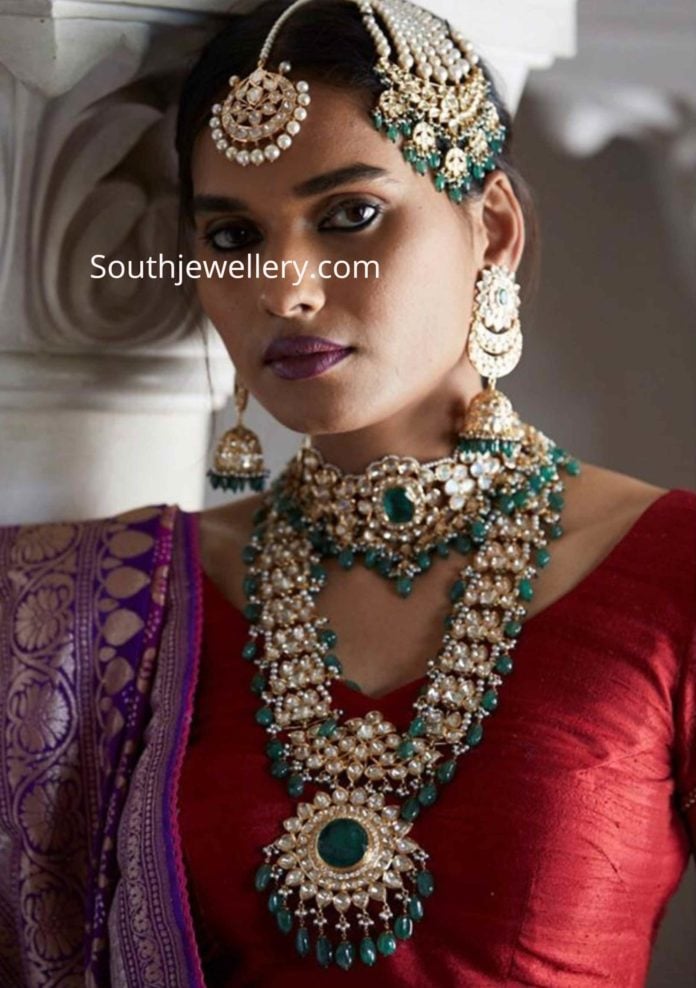 polki diamond jewellery set