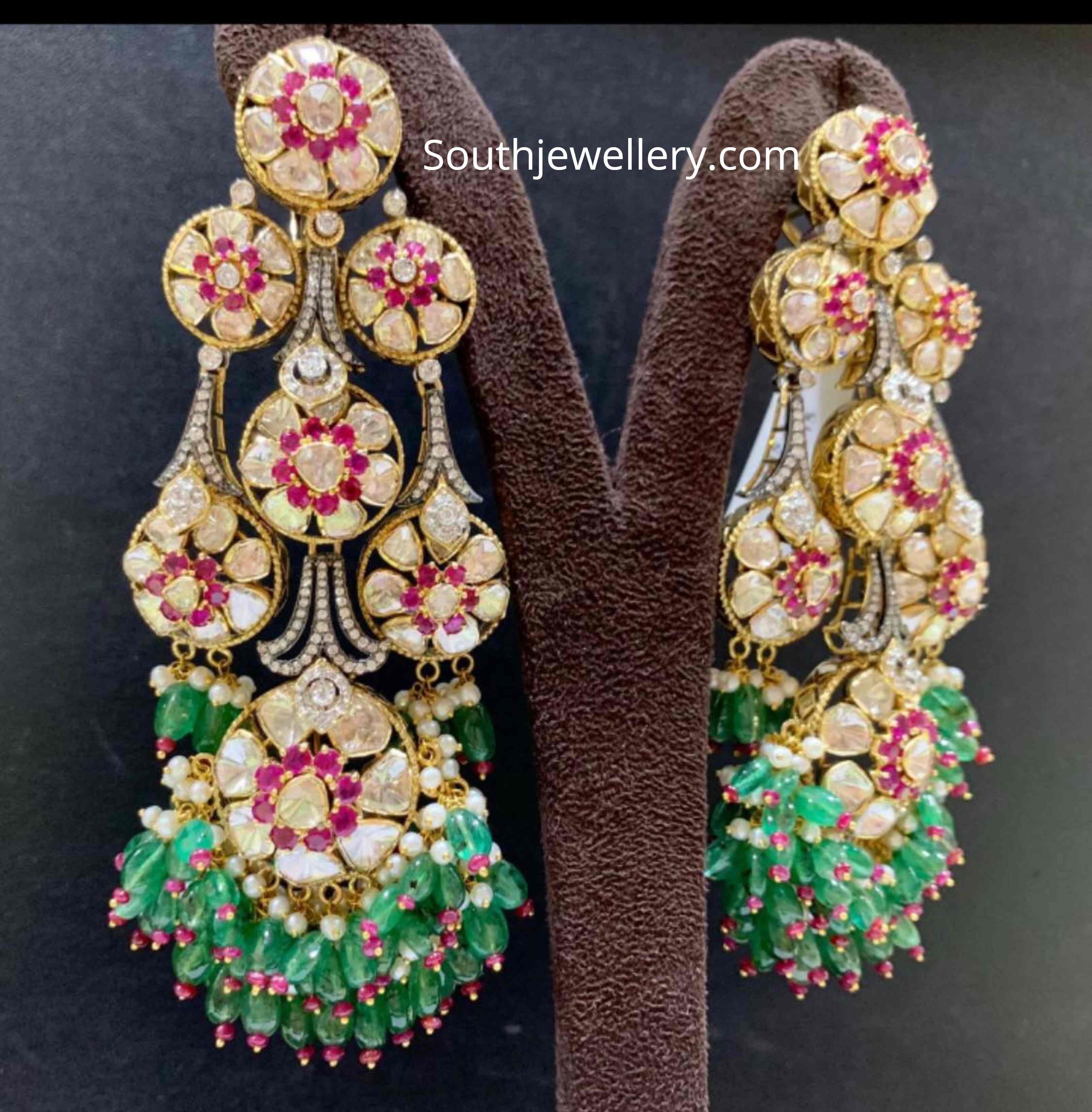 Polki earrings designs Clearance