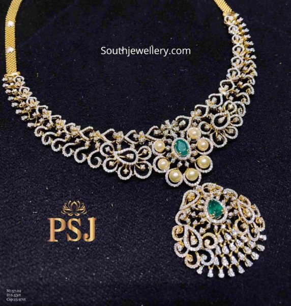 diamond emerald necklace designs 2020 (4)