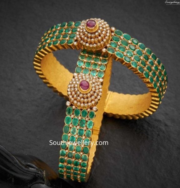 Emerald Bangles latest jewelry designs - Page 2 of 7 - Indian Jewellery