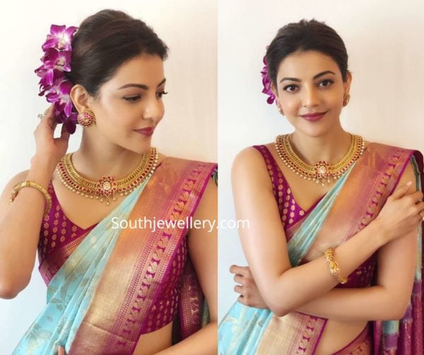 kajal aggarwal kundan necklace set