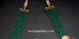 emerald beads and polki necklace