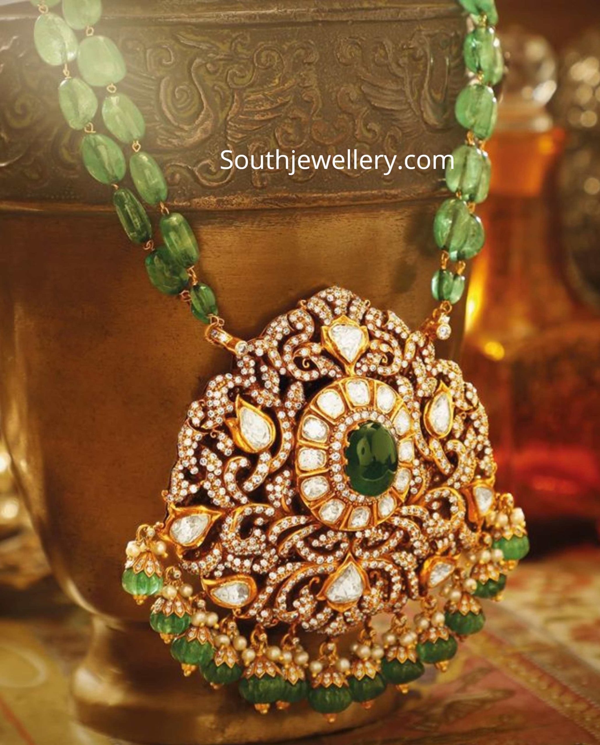 Buy Green Beads Layer Indian Necklace, Indian Jewellery, Indian Long  Necklace, Handmade Jewellery, Wedding Jewellery, Indian Rani Haar Online in  India - Etsy