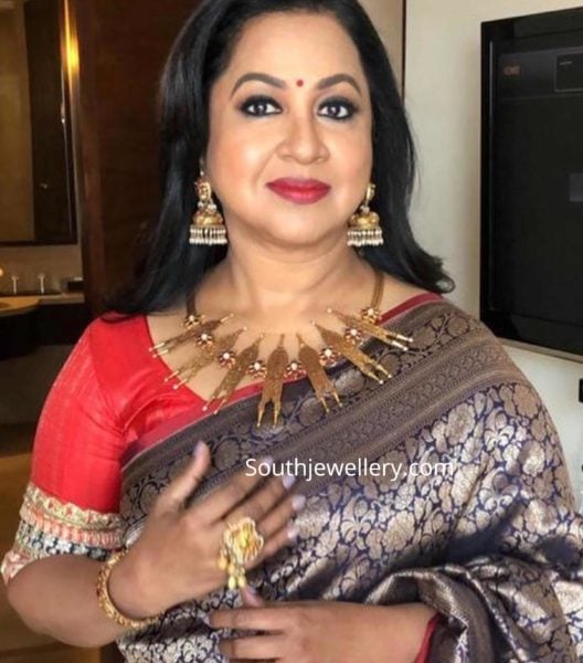 radhika sarathkumar in traditional gold jewellery kodeeswari