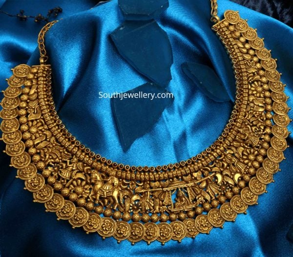 antique gold bridal necklace grt jewellers