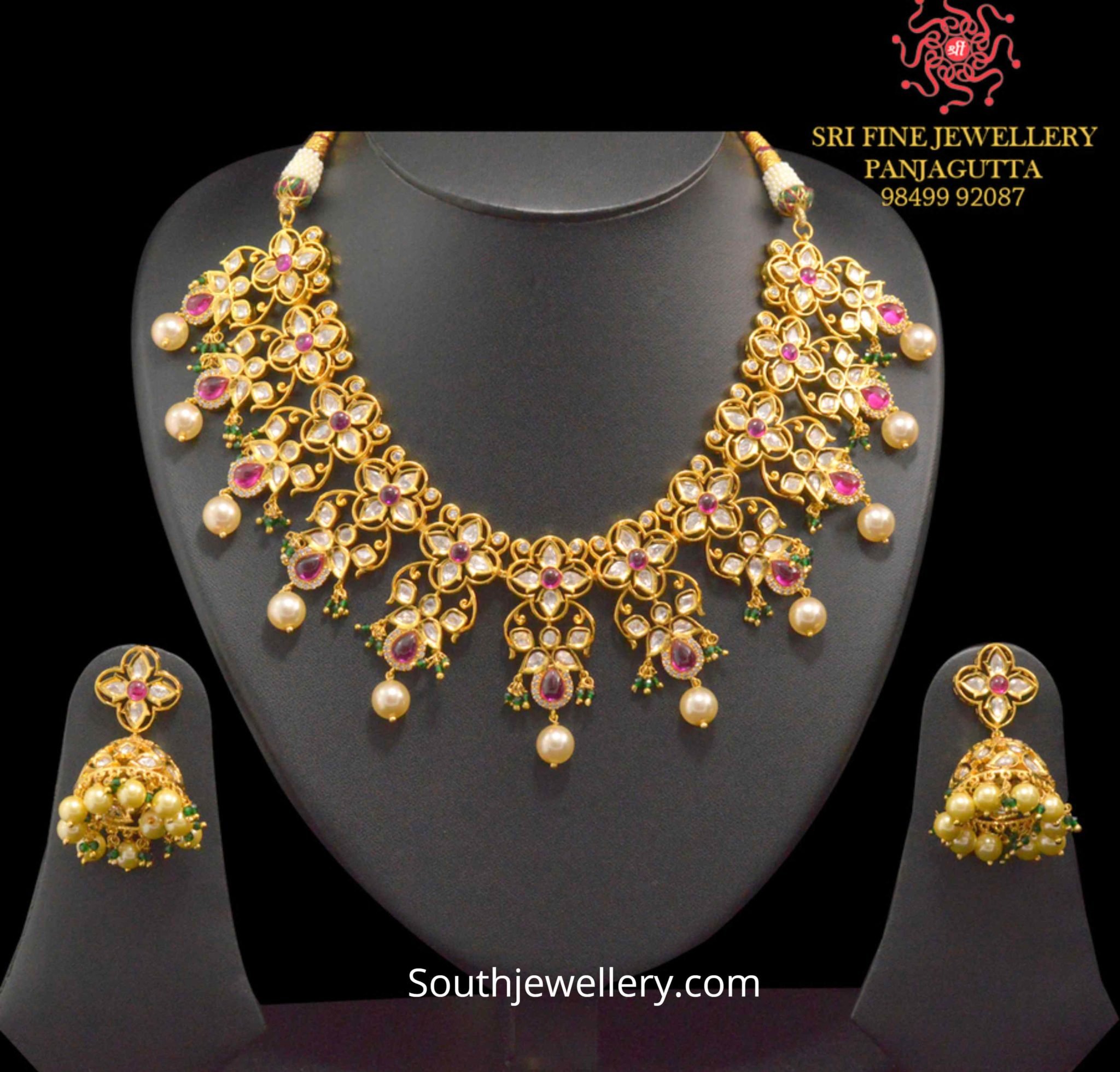 One gram gold kundan necklace designs - Indian Jewellery Designs