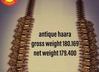 antique gold lakshmi necklace