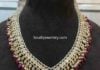 uncut diamond and ruby beads necklace