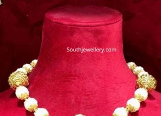 south sea pearl and nakshi balls necklace