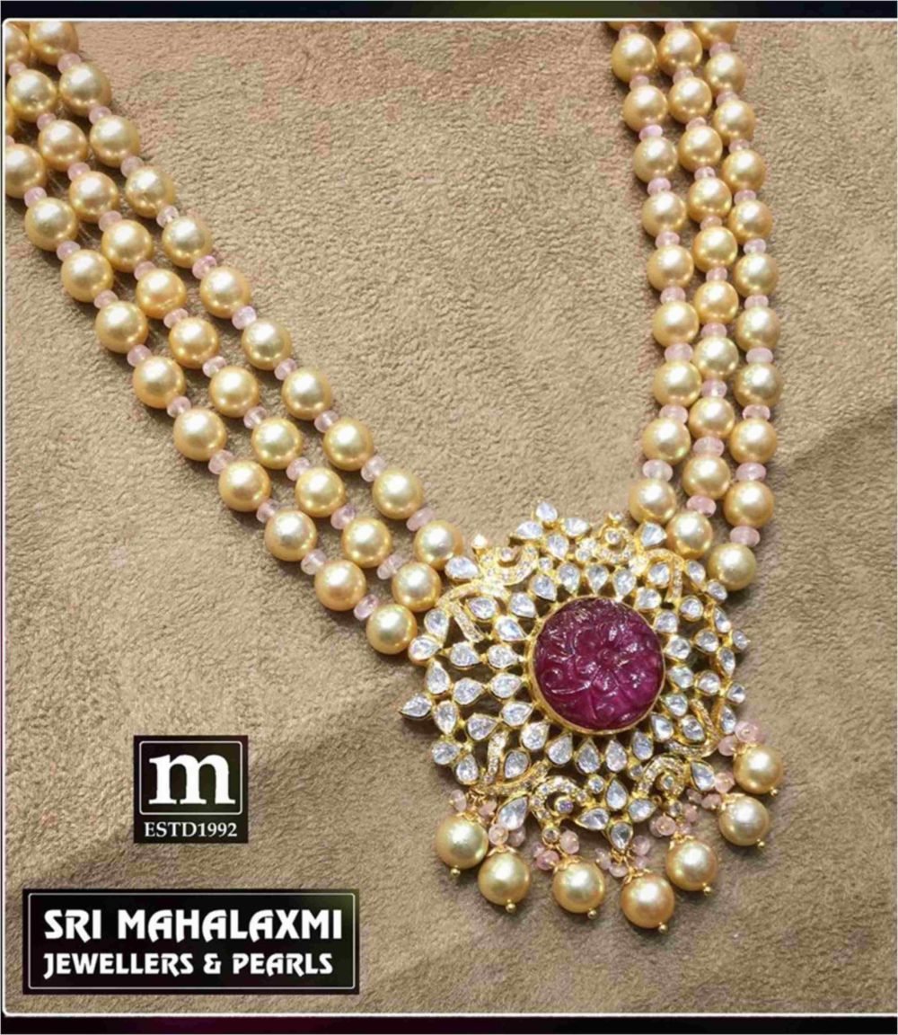 latest pearl gold jewellery designs