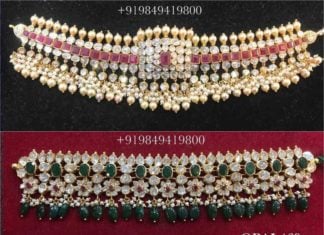 uncut diamond choker designs