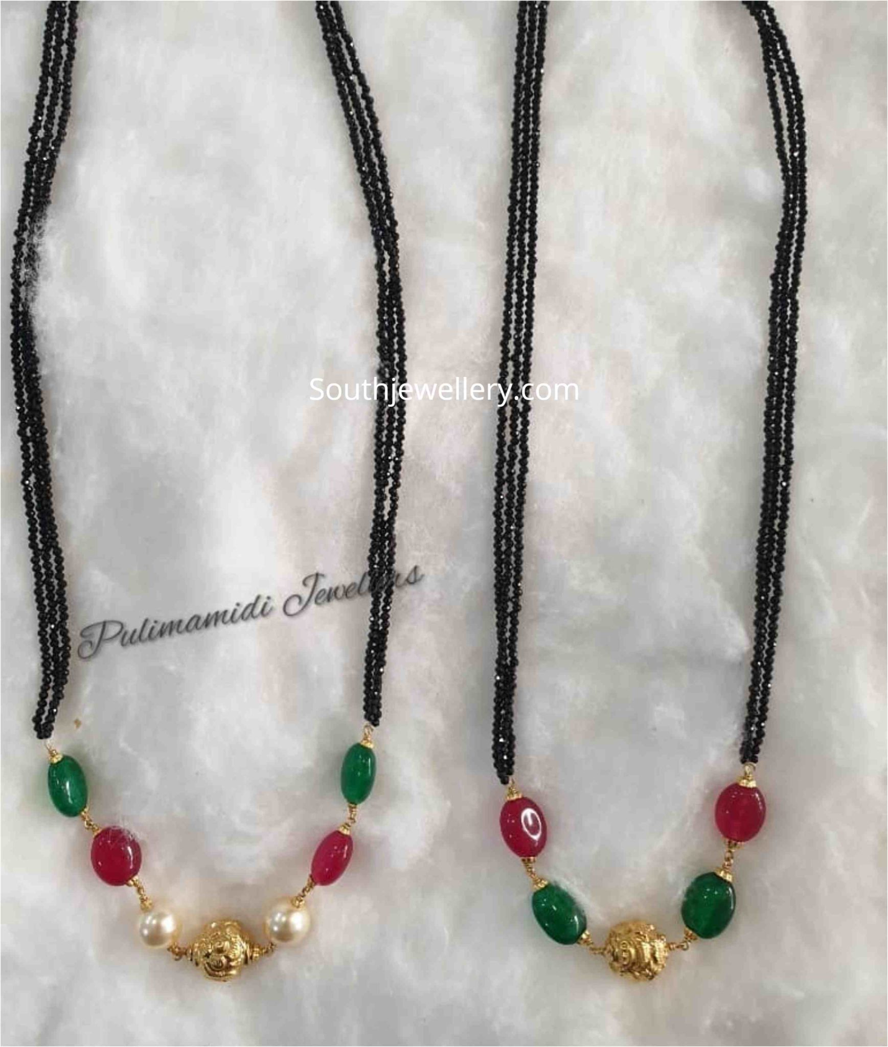 Black Beads Chain latest jewelry designs Page 3 of 33 Indian