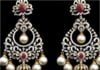 diamond chandbali jhumkas