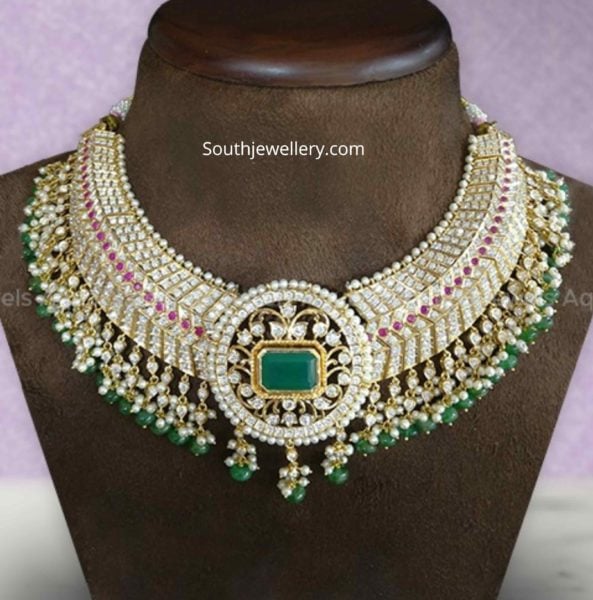 closed setting diamond necklace (2)