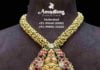 gold balls necklace with balaji pendant