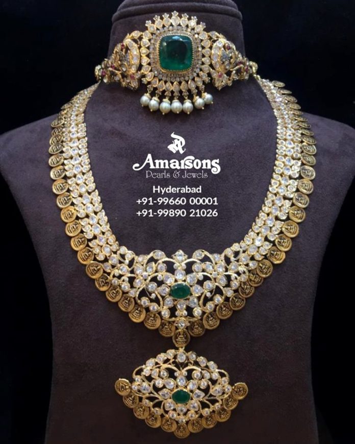 latest gold necklace designs amarsons pearls (4)