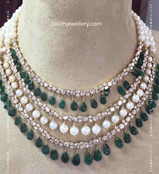 uncut diamond and south sea pearl necklace (1)