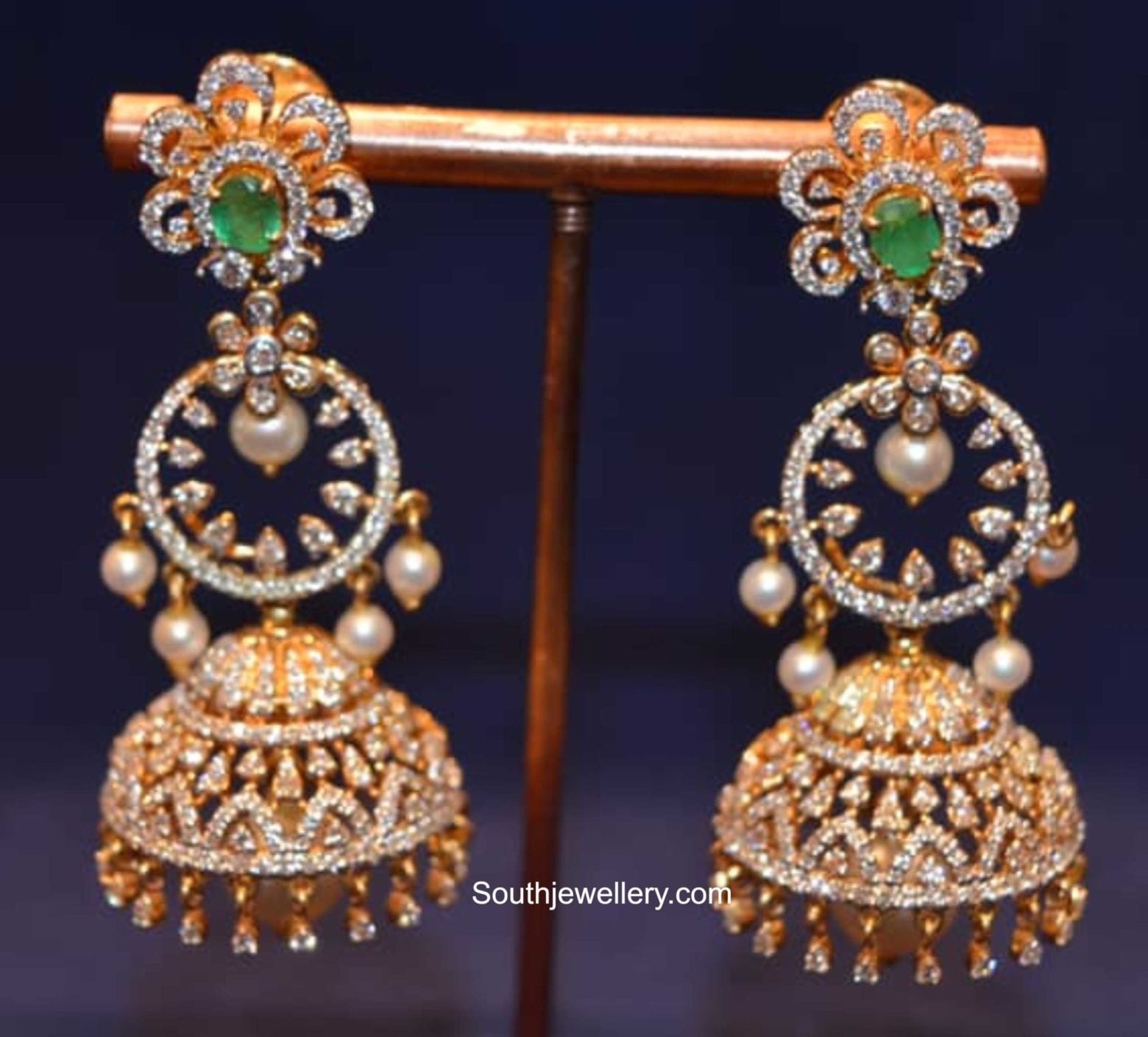 10 Stunning Diamond Jhumki Designs! Indian Jewellery Designs